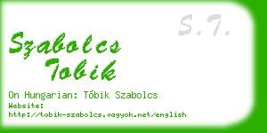 szabolcs tobik business card