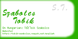 szabolcs tobik business card